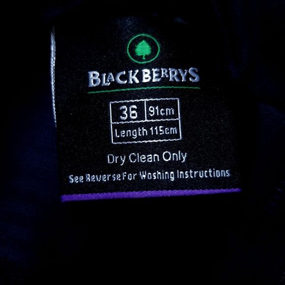 Blackberrys Dress Pants Mens 36x34 Black Flat Front Straight Relaxed Dark Wash - Picture 9 of 12